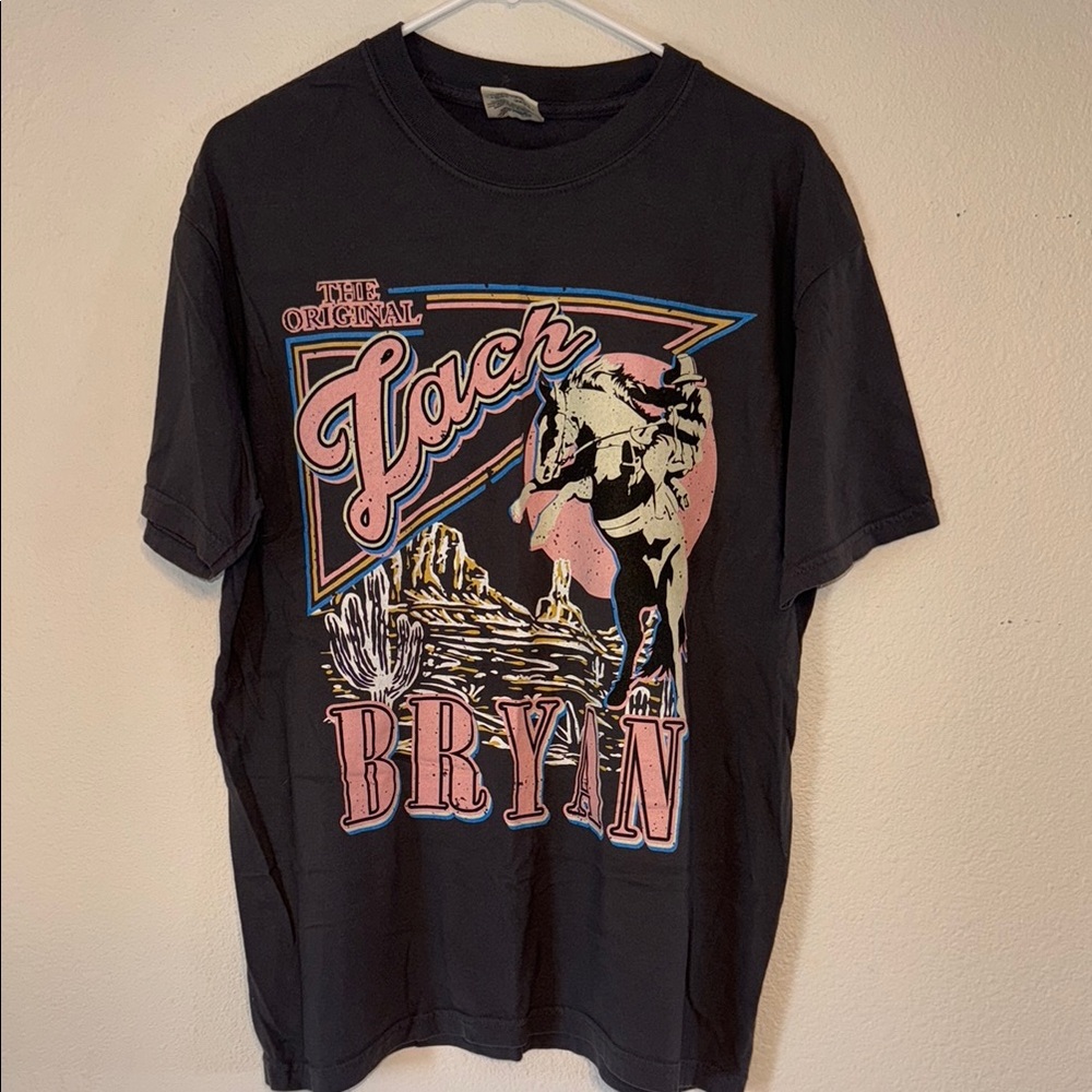 Zach Bryan Black Short Sleeve Tee with Retro Graphic